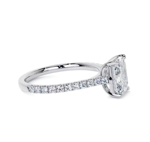 10k or jaune, or rose et or blanc taille émeraude laboratoire cultivé diamant bague de mariage taille émeraude diamant bague de fiançailles cadeau pour - Product Image 6
