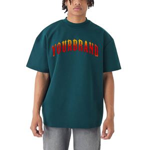 เสื้อยืดผ้าฝ้าย100% ขนาดใหญ่สำหรับผู้ชายทรงหลวมพิมพ์ลายดิจิทัลแบบกำหนดเอง - Product Image 1