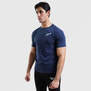 Men's Regular Fit Front Signature Navy Tee Men's Undershirt - Product Image 3