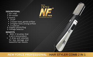 เครื่องจัดแต่งทรงผมไอออนิกแบบ2-in-1พร้อมที่จับพลาสติก-ใช้ในบ้านความนุ่มและเงางามสูงสุด - Product Image 4