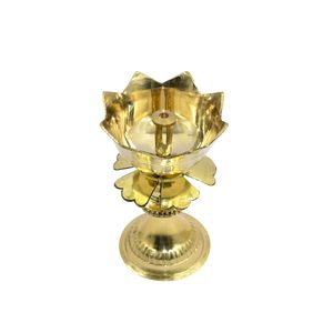 Diya forma hierro flor decorativa Urli para el hogar hecho a mano oro decorativo Metal Diya tradicional cuenco dorado Decoración de mesa - Product Image 3