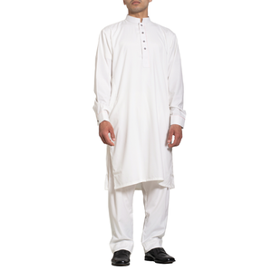 Transpirable hombres verano algodón Shalwar Kameez invierno al aire libre nueva moda manga larga liso en blanco hombres Shalwar Kameez - Product Image 6