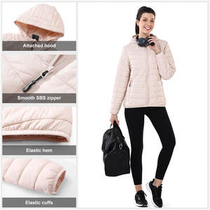 Abrigo acolchado ecológico de alta calidad para mujer, chaqueta de invierno ligera de manga larga con plumón transpirable para niñas - Product Image 5