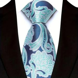 Corbata de seda de lunares Jacquard sólida de 8cm para hombre, informal, Formal, ecológica para fiestas de boda, accesorios de seda 100%, regalo - Product Image 5