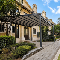 Pergola automatique en aluminium et PVC imperméable, auvent rétractable électrique, protection contre la pluie pour jardin extérieur, villa, balcon, terrasse