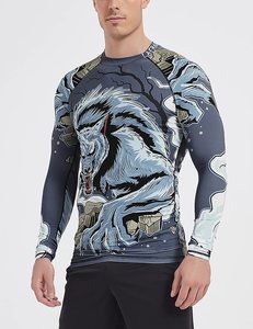 High Quality Custom Rashguard long Sleeve Mens Gym <b>Compression</b> <b>Shirt</b> Quick Dry Breathable Fabric OEM Sportswear - Product Image 5