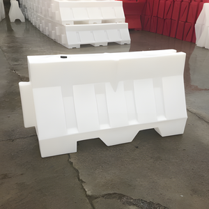 Barrière de sécurité en HDPE blanc 120x80x50cm, barrière de circulation intérieure - Product Image 5