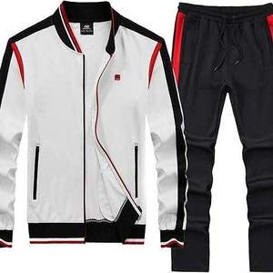 New Design Solid Track Suit High Quality Custom Logo Breathable Quick Dry Lightweight 100% Polyester <b>Sweat</b> Suit for Men - Product Image 6