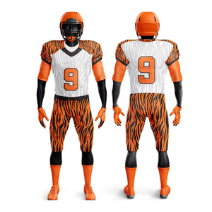 Nuevo diseño de uniforme de fútbol americano de alta calidad, transpirable, que absorbe el sudor, ropa deportiva para hombre, ligero, 100% poliéster. - Product Image 4