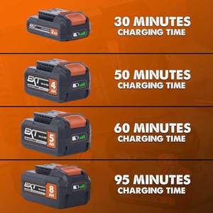 Scie à onglet coulissante sans fil et sans balais à double biseau 255 mm avec deux batteries Li-Ion et lame multi-matériaux pour bois, métal, plastique - Product Image 2