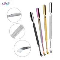En gros 2pcs Ensemble Nail Art Cuillère Nail Cuticule Poussoir Outil De Manucure Nail Gel Vernis Dissolvant Cuticule Poussoir En Vrac