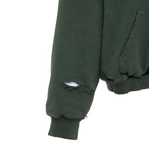 Personnalisé Strass Hoodies Hommes Soleil Faded Zipper Brodé Acide Lavé Broderie 420 460 500 Gsm Zip Up Hoodie Fabricants - Product Image 5