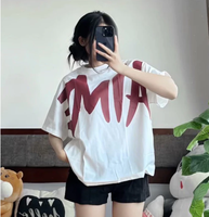 Camisetas Personalizadas ODM OEM con Serigrafía, Ecológicas, de Algodón, Cuello Redondo, Manga Corta, Unisex, Tallas Grandes, Corte Cuadrado, para Promociones