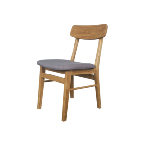 Silla de comedor de madera de estilo escandinavo con acabado de madera natural y cojín de asiento para hoteles - Product Image 1