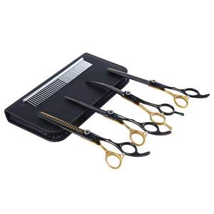 Nouveau couteau-peigne pour animaux de compagnie, durable, en acier inoxydable, pour barbier, droitier, manche en bois moyen, ciseaux de toilettage pour chiens, 26 dents, nettoyage des animaux de compagnie - Product Image 1