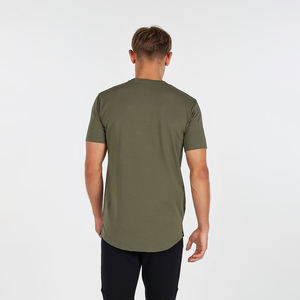 Camiseta Básica de Manga Corta Ajustada de Color Sólido para Hombre, Cómoda, 100% Algodón, Tejido de Punto, Logotipo Frontal, Camiseta de Alta Calidad - Product Image 2