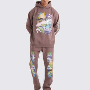 Conjunto Deportivo de Pantalón y Sudadera con Capucha Ajustada, Nuevo Modelo 2025, Tejido de Forro Polar para Invierno, Tallas Grandes, Venta al por Mayor, Estampado Sólido - Product Image 1