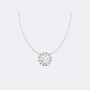 Collier solitaire avec diamant rond serti à griffes de 0,70 carat - Product Image 5