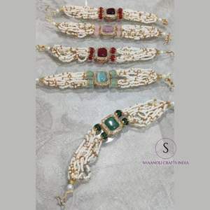 Hermosas Pulseras de Diseño Multicolor para Fiestas, Diseño de Perlas Multicolores, Hermosas Pulseras con Patrón de Moti para Bodas - Product Image 1