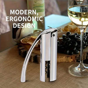 Sacacorchos de Vino de Estilo Moderno Premium con Palanca de Aleación de Zinc y Acero Inoxidable para Uso en el Hogar, Bares y Restaurantes, Regalo Perfecto para las Fiestas - Product Image 3