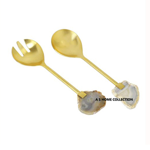 Juego de cubiertos dorados de lujo para queso con asas de ramas florales Cubiertos duraderos elegantes perfectos para fiestas y regalos - Product Image 6