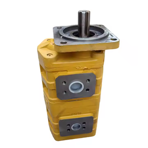 Pompe à engrenages hydraulique triple 3 étapes intégrée en fonte avec arbre cannelé et bride carrée, pièces de rechange OEM - Product Image 1