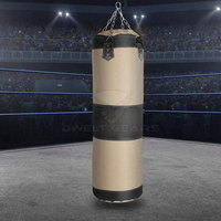 Sacs de frappe DWELT GEARS DG-3708 en cuir, légers et robustes, pour entraînement de kick-boxing et Muay Thai, remplissage de sable, 2 pieds de haut
