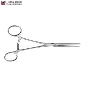 Abrazadera de conducto pediátrico Cooley, mordazas rectas atraumáticas de 30mm, vástagos rectos de acero inoxidable, instrumentos médicos pediátricos de 6,25 "y 16cm - Product Image 3