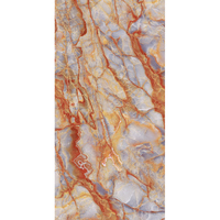 Carreaux polis de 600x1200mm au design onyx aspect marbre avec deux couleurs de carreaux de porcelaine polis de la société Arkiton