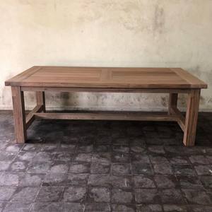 Table de cuisine longue en teck recyclé de luxe en gros, bois rustique recyclé, écologique, durable, meubles de salle à manger pour - Product Image 5