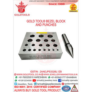 GOLD TOOL 17 Degree Bezel Block Set 5mm to 20mm Steel Molds for Jewelry Industry and Application - Product Image 1