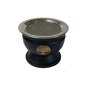 Brûleur d'encens en fer Brûleur Bakhoor en métal Brûleur d'encens en bois de santal à charbon de bois portable adapté à la maison - Product Image 4