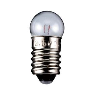 Lampe à culot E10 transparente de 24 mm, 2,5 volts, 0,70 watt, en forme de boule, lot de 10 - pour la décoration de Noël - Product Image 1