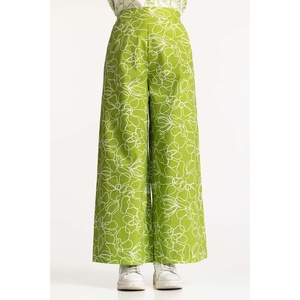 Pantalon large en mousseline taille haute pour femme - Respirant, style harem, formel, coloré WM-TRC-SS24-001 - Product Image 2