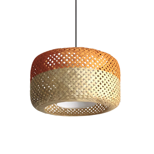 Tốt Nhất Bán Tre Chụp Đèn Màu Xanh Tím Gradient Vòng Hình Dạng Handwoven Chụp Đèn Làm Bằng Tay Chụp Đèn Cho Trang Trí Nội Thất Bán Buôn - Product Image 3