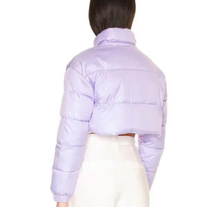 Long Crop Woven 100% Cotton Bomber <b>Jacket</b> for Women and Men with Custom Logo Design Printing Breathable & Windproof Winter - Product Image 5