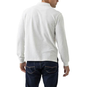 Lujo Unisex para camiseta Logotipo personalizado Color sólido 100% algodón Manga larga Transpirable Invierno Casual Top - Product Image 4