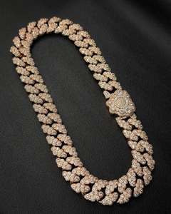 Collar de Cadena Cubana de Plata de Ley 925 con Diamantes de Imitación Moissanite VVS de 20 mm, Estilo Hip Hop - Product Image 6