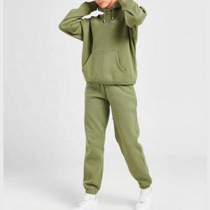 Sudadera con Capucha Extra Grande de Felpa de Algodón Sólido Más Vendida, Pantalones Deportivos con Bolsillo Oculto, Estilo de Hombros Caídos, Mangas Largas, para Mujer, Primavera - Product Image 1