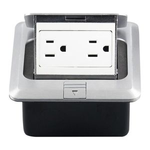 Cubierta de Enchufe Americano de Aluminio, Enchufe de Suelo Retráctil, Interruptores de Alta Calidad - Product Image 1