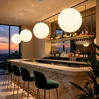 Lustres pour tavernes et bars, lustres pour cafés, luminaires LED ronds minimalistes, couleur personnalisable, luminaires commerciaux en gros