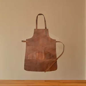 <b>Leather</b> <b>Apron</b> with Crossbody Straps and Multifunctional Storage Pockets <b>Leather</b> Cook <b>Apron</b> - Product Image 5