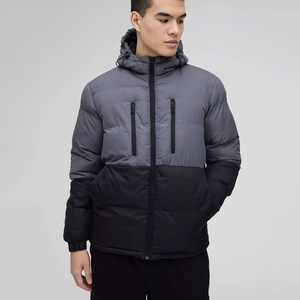 Dernière conception de veste en molleton de coton matelassé imperméable et chaud de sport de plein air d'hiver avec logo personnalisé pour hommes - Product Image 1