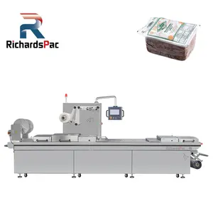 Máquina de envasado de atmósfera modificada con mapa termoformado al vacío para palitos de queso, rebanadas, fechas, Durian