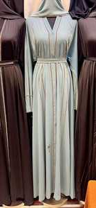 2024 Dubai hermosa ropa islámica tradicional negra para mujeres Arabia Saudita Abaya Dubai Abaya ropa musulmana ropa del Golfo - Product Image 3