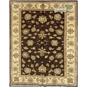 Tapis de Peshawar et de Khotan noué à la main, unique en son genre, 6'1 x 8'8 Pes_Kho_39 - Product Image 1
