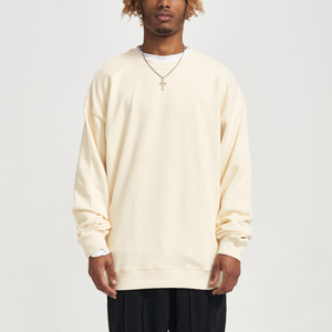 Sweat-shirt décontracté pour homme, col rond, couleur unie, pull à manches longues, surdimensionné, en polaire, streetwear, mode, confortable à porter, imprimé - Product Image 4