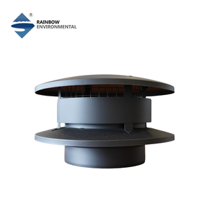 Capot <span class=keywords><strong>de</strong></span> cheminée moderne rond en acier inoxydable anti-courant d'air, protection haute performance contre le vent pour foyer à double paroi, certifié CE - Product Image 2