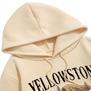 Sudadera con Capucha para Hombre, Invierno, 100% Algodón, Forro Polar, Jersey Térmico, Bordado, Liso Teñido - Product Image 3