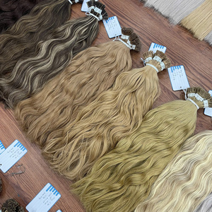 Fournisseur de cheveux bruts en kératine, extensions de cheveux à pointes I, cheveux humains vietnamiens, cuticules alignées, mèches brutes doublement tirées, très haute qualité - Product Image 1